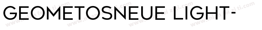 GeometosNeue Light字体转换